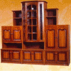 набор корпусной мебели, шкафы деревянные, полки, секции
